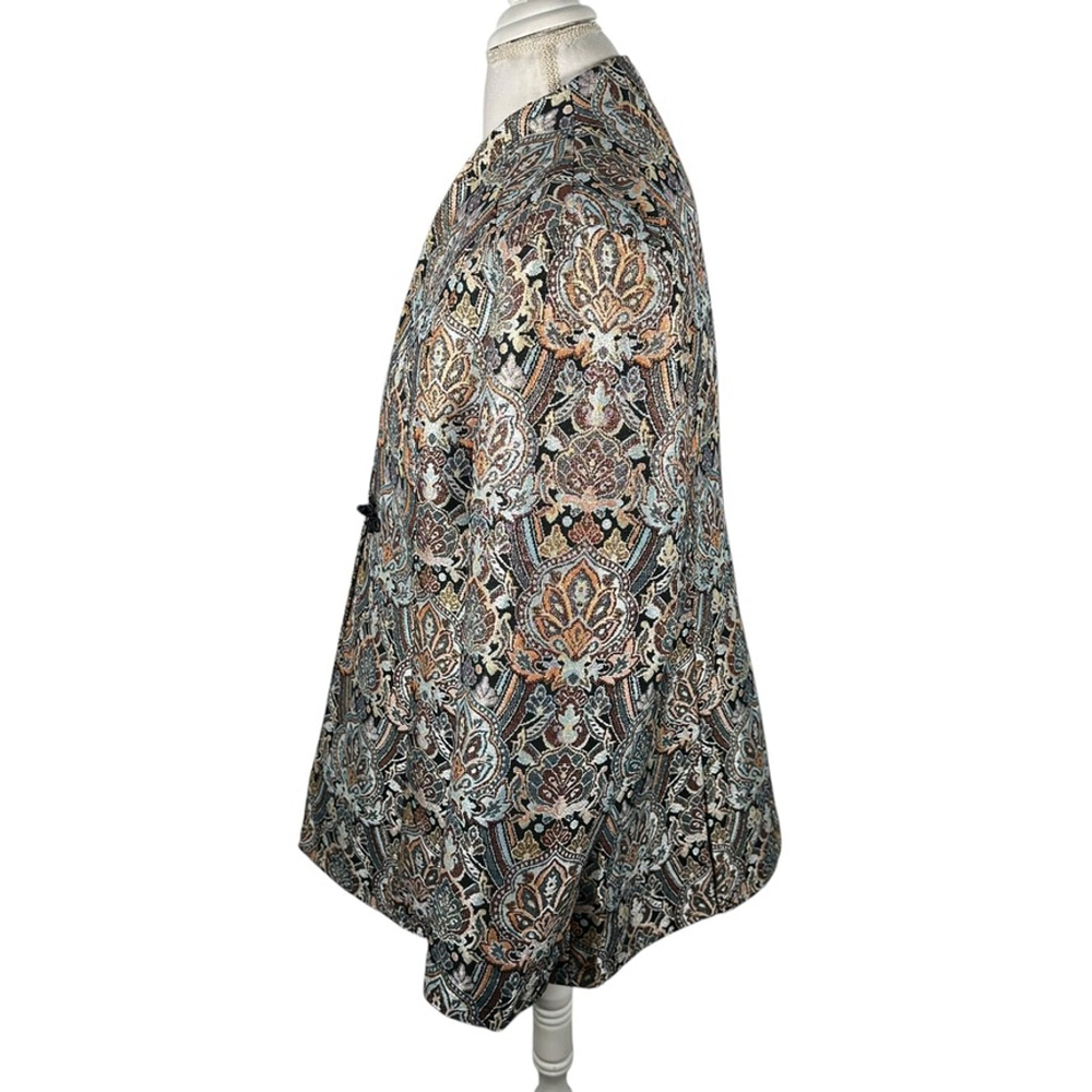 Soft Surroundings Venezia Paisley Metallic Jacket Elegant Evening Multi Size XL - Picture 5 of 11